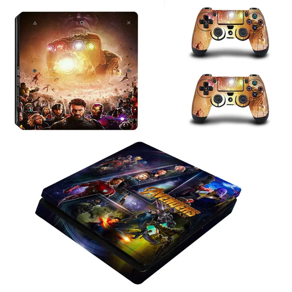 Мстители Бесконечность войны полное покрытие лицевые панели PS4 тонкий стикер