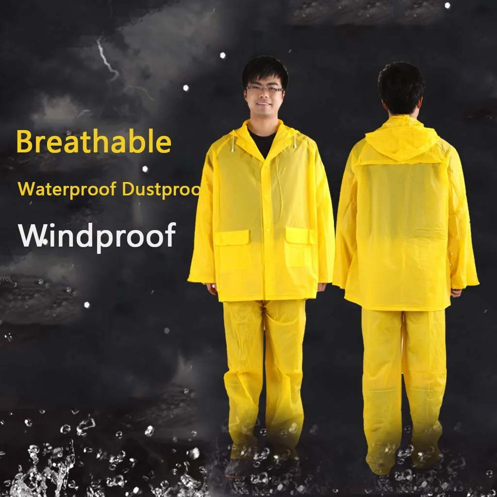 

Reusable Anti Droplet Dust Isolation Clothing Woemn Men Dust-proof Waterproof Wind-proof Hat Raincoat Protective Suit A50