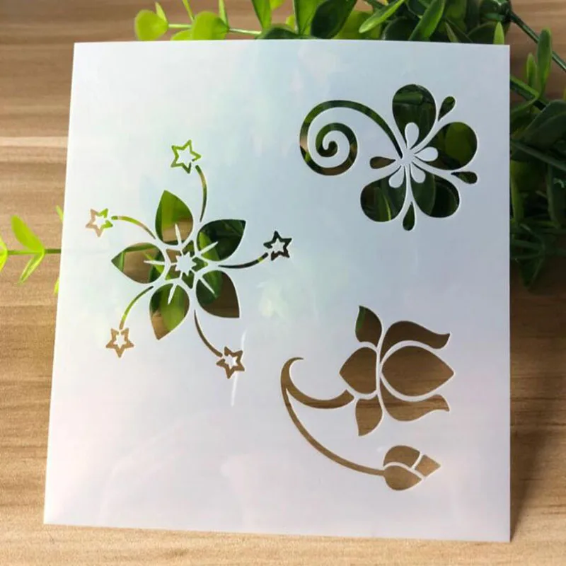 Комплект из 2 предметов Трафареты цветочный Рисунок Скрапбукинг фотоальбом