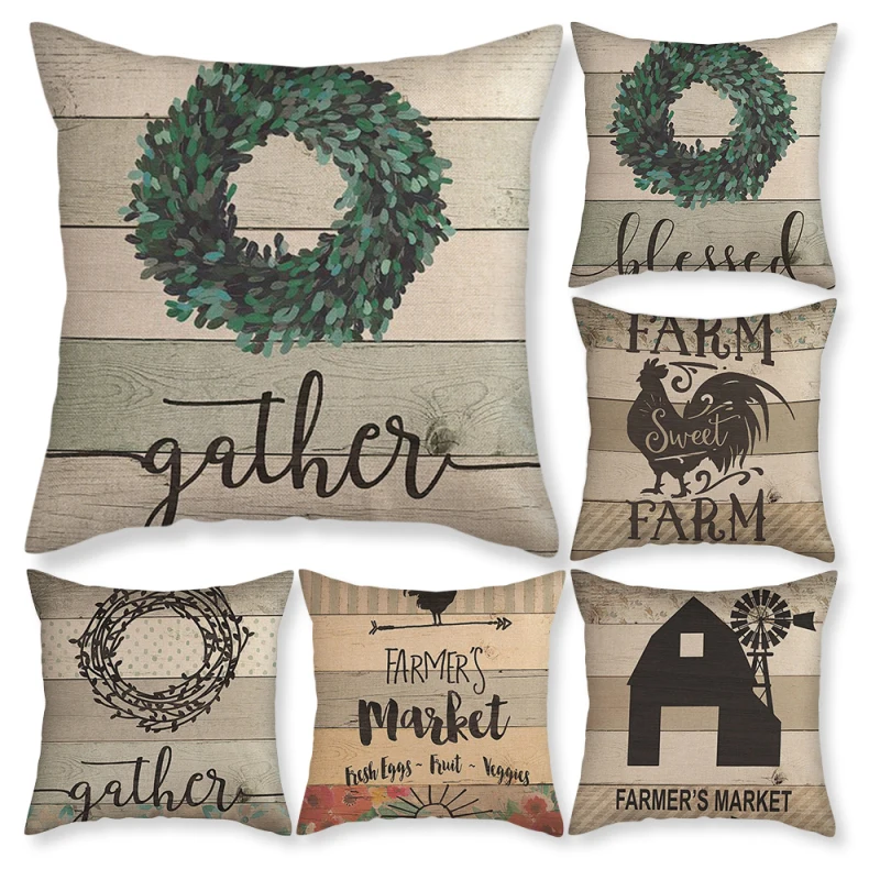 Чехол для подушки в скандинавском стиле Fuwatacchi Винтажные льняные наволочки с