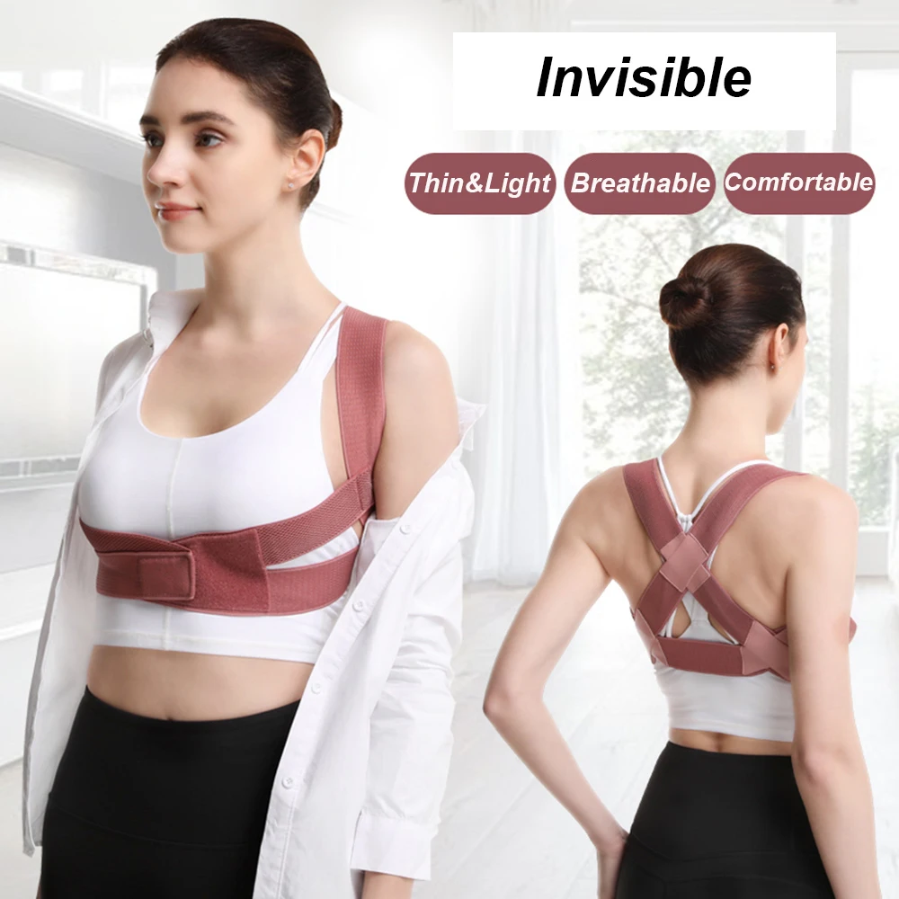 

Posture Corrector for Women, Upper Back Brace for Clavicle Support, Adjustable Back Straightener and Providing Pain Relief