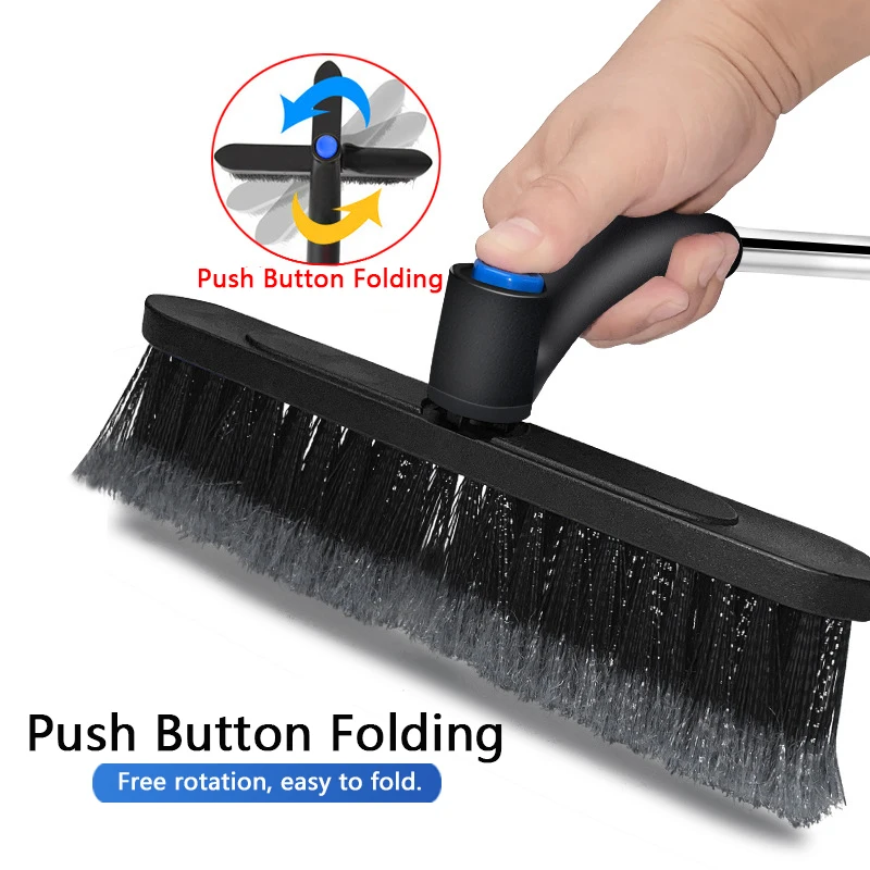 QHCP Ice Scraper 4 In 1 Extendable Snow Shovel Cleaning Car Windshield Brush Frost Sweep Foam Handle Detachable Winter Tool | Автомобили и