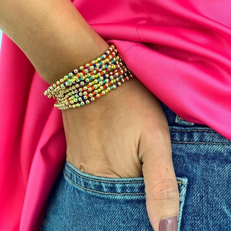 

Simple Bohemian Miyuki Beads Couple Beaded Bracelet Bangles for Women Wholesale Boho Jewellery Pulseras Armband