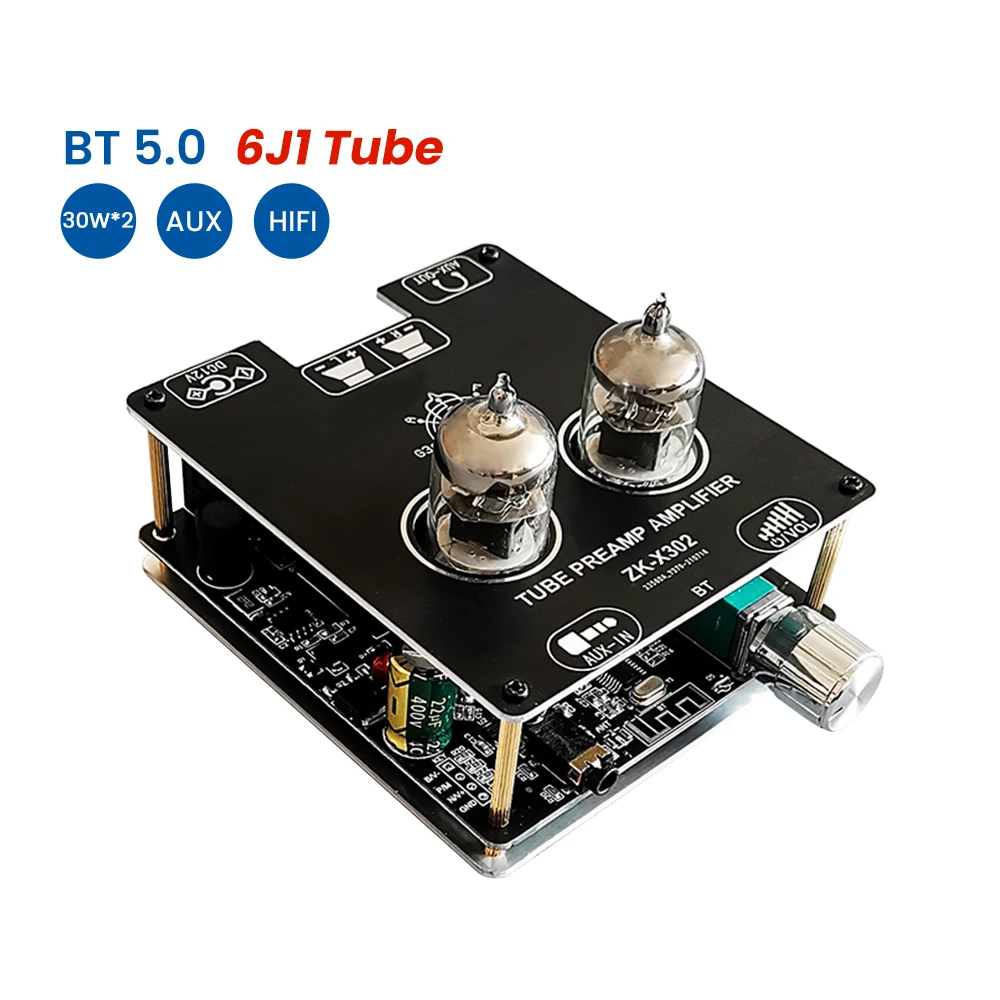 

AIYIMA HiFi 6J1 Tube Amplifier Stereo BT 5.0 Pre-amplifier Module Power AMP Audio AUX Bluetooth-Compatible Home Theater 30Wx2