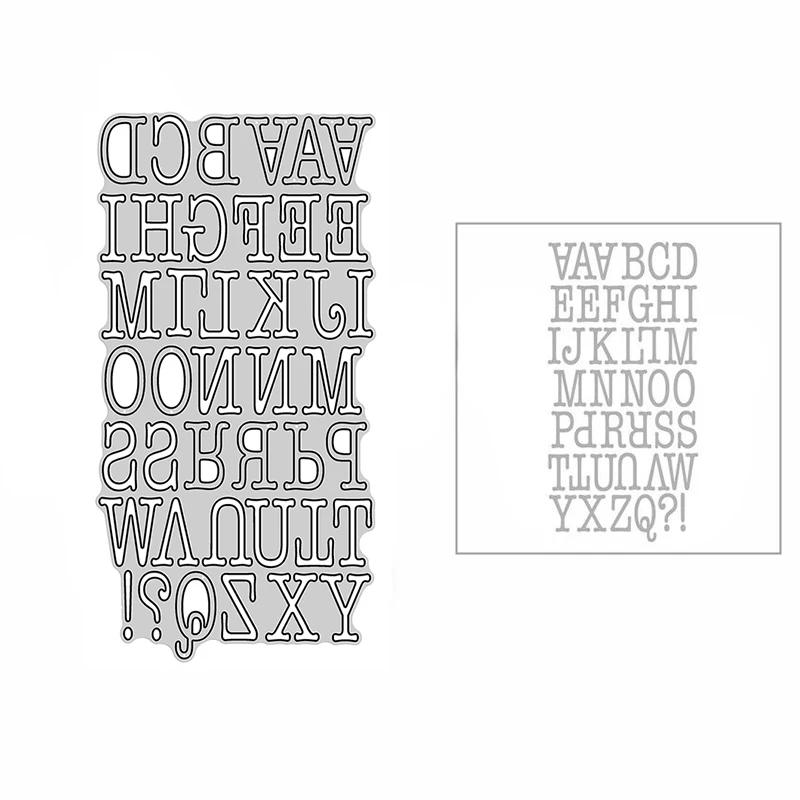 

New 2021 Typewriter Uppercase DIY Craft Metal Cutting Dies for Scrapbooking and Card Making Alphabet Decor Embossing No Stamps