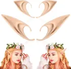 Эльф Уши Косплей фея пикси мягкие заостренные уши советы аниме платье для вечевечерние Костюм Маскарад аксессуары Хэллоуин эльфийский вампир