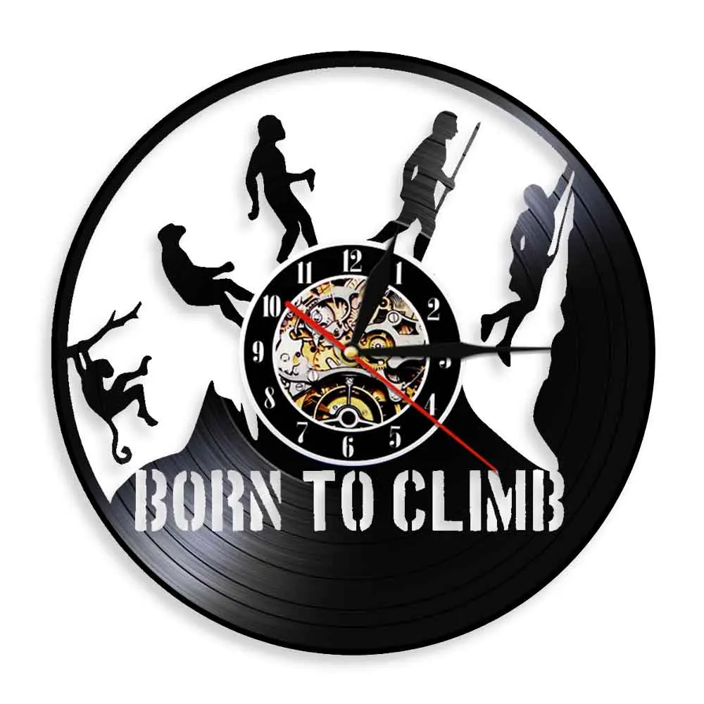 Виниловые 3D настенные часы Climb Evolution креативные спортивные Born To Современный
