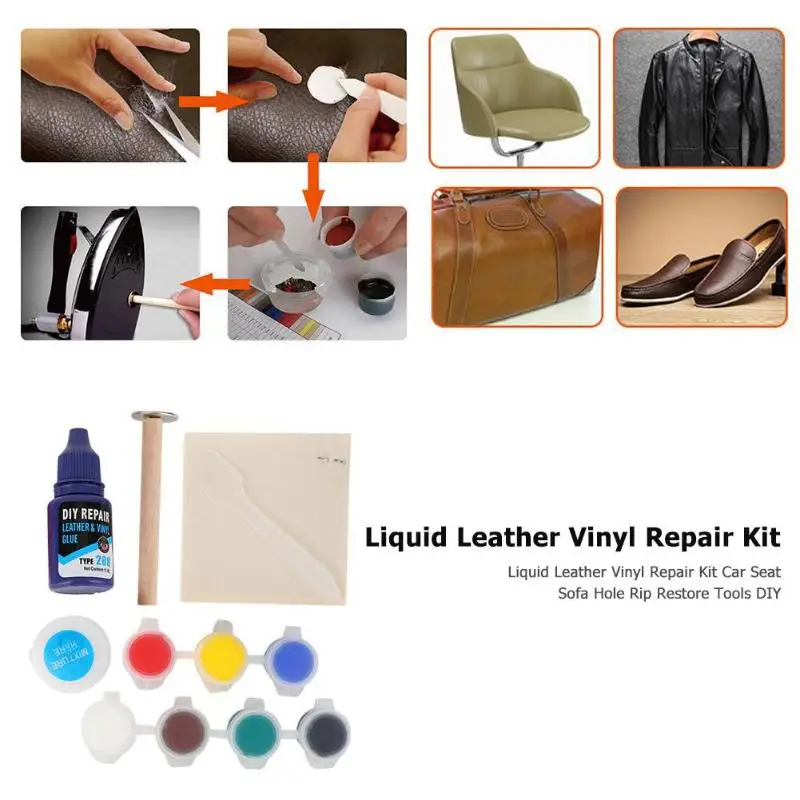 Liquid Leather Vinyl Repair Kit Car Seat Sofa Hole Rip Restore Tools DIY |