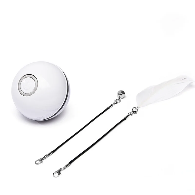 

Smart Interactive Cat Toy USB Rechargeable Led Light 360 Degree Self Rotating Ball Pets Playing Toys Motion Activated Pet Ball