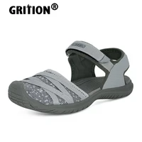 grition women sandals casual outdoor shoes closed toe flat heels elastic fabric 2021 new fashion 36 41 ladies trekking hiking
