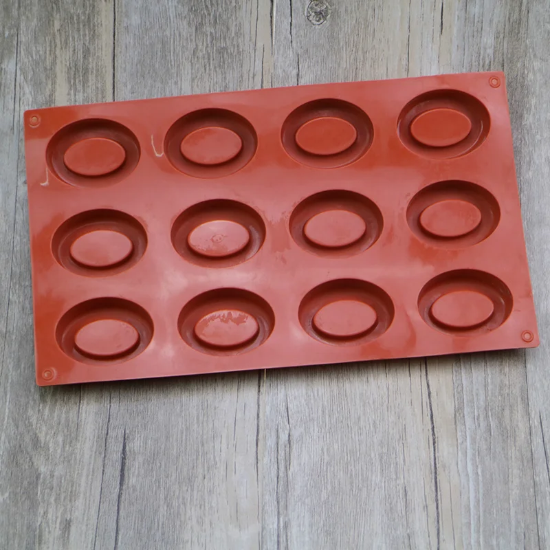 

8/12 Cavity Donut Mold DIY Hollow Baking Silicone Mold Practical Baking Accessories Cake Mold Creative Donut Making Tool