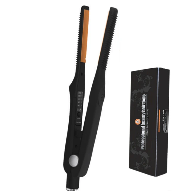 

Fast Heating Men Beard Straightening 3/10 Inch Professional Hair Curling Iron Small Flat Iron Hair Volume Iron Hair Styling Tool