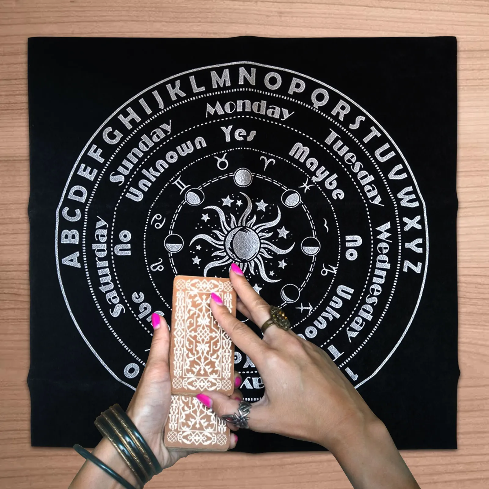 

Tarot Tablecloth Divination Tarot Card Pad Pendulum Magic Tarot Altar Table Cloth Board Game Tarot Deck Tarot Cards