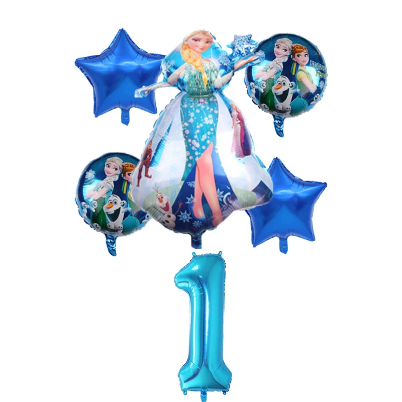 Воздушный шар в виде принцессы Эльзы из фольги украшение для дня рождения