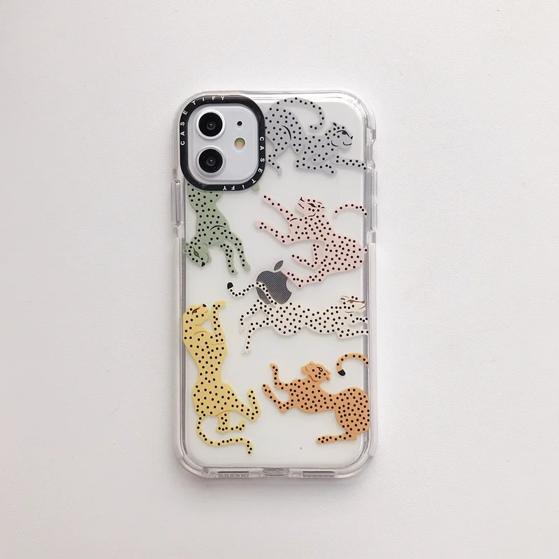 

fashion trend Leopard print Phone Case For iPhone SE 11 Pro XS Max XR XS X 7 8 Plus Soft TPU Clear Phone Back bumper Cover Gifts