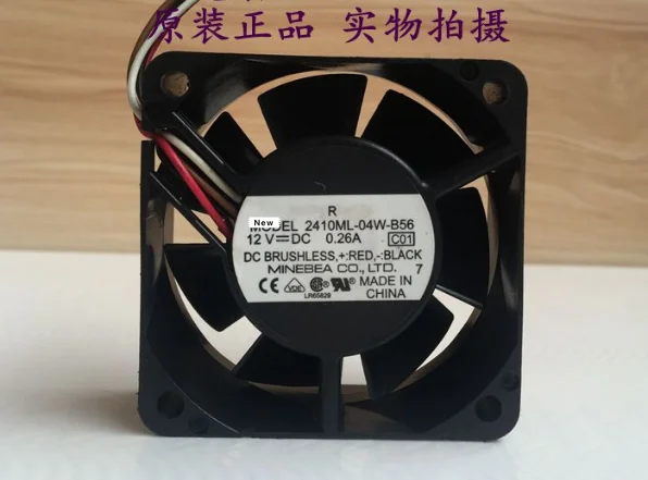 

for NMB-MAT 2410ML-04W-B56 C02 DC 12V 0.26A 60x60x25mm 4-wire Server Cooling Fan