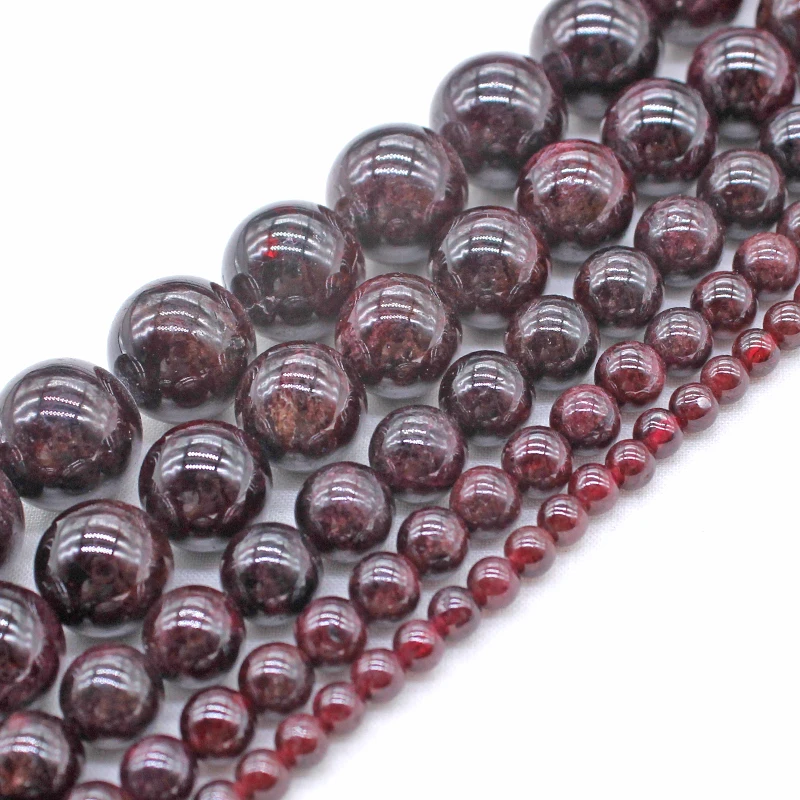 Натуральный камень темно красный гранет круглые свободные бусины 15 &quotпрядь 4 6 8 10