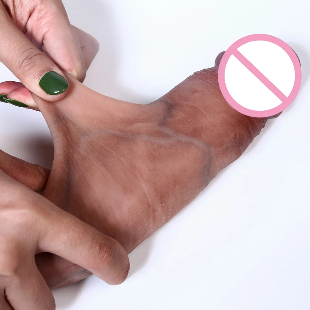 7.8in моделирование реалистичный фаллоимитатор раздвижные крайней плотью точка G