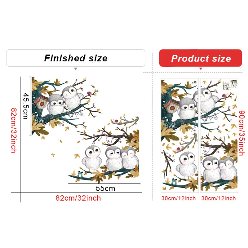 Мультфильм Сова друзья наклейки на стену для детской комнаты детская спальня