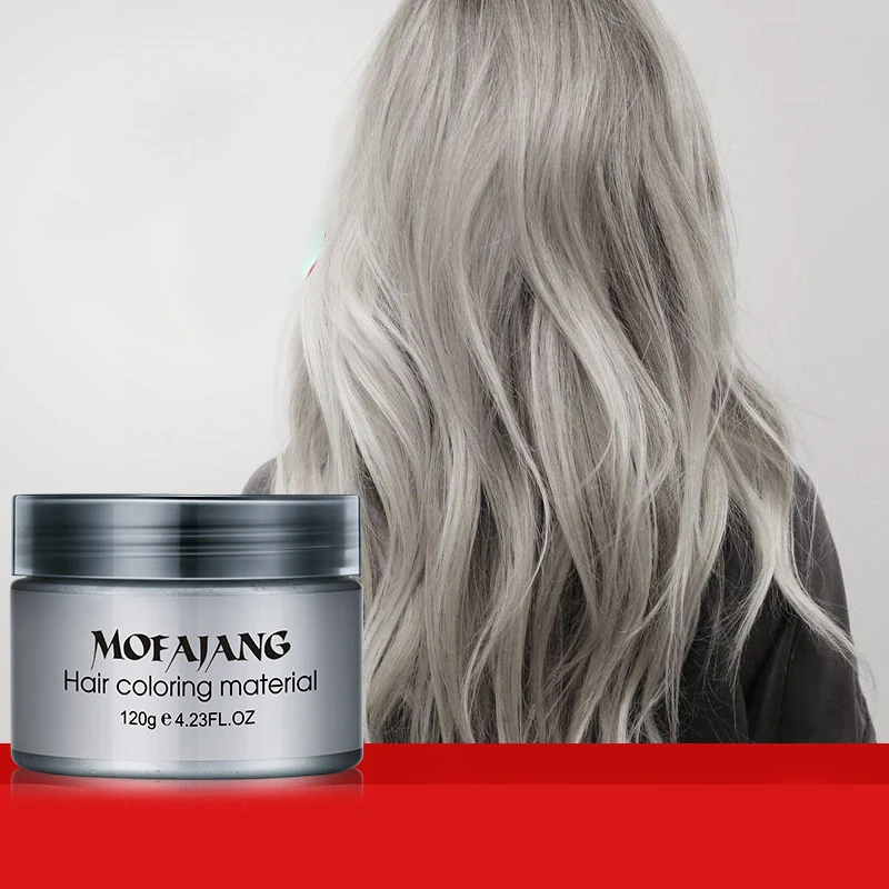 7 комплектов MOFAJANG краска для волос воск Стайлинг серебристый серый бабушка