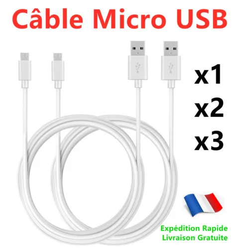 

Chargeur Micro USB Câble 1M 2M 3M pour For Samsung,Huawei,Appareils Android, Sony