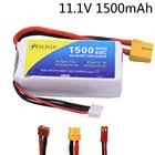 Аккумулятор LiPo 11,1 В, 1500 мАч 3S, вилка TXT60JST для WLtoys V950, батарея большой емкости для радиоуправляемой машинки, вертолета, аксессуар для самолетов, 11,1 В