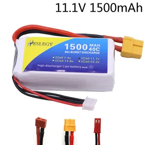 Аккумулятор LiPo 11,1 В, 1500 мАч 3S, вилка TXT60JST для WLtoys V950, батарея большой емкости для радиоуправляемой машинки, вертолета, аксессуар для самолетов, 11,1 В