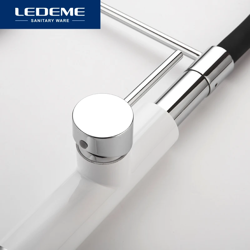 LEDEME Faucet L4097 Смеситель для кухни с латунным корпусом и силиконовым