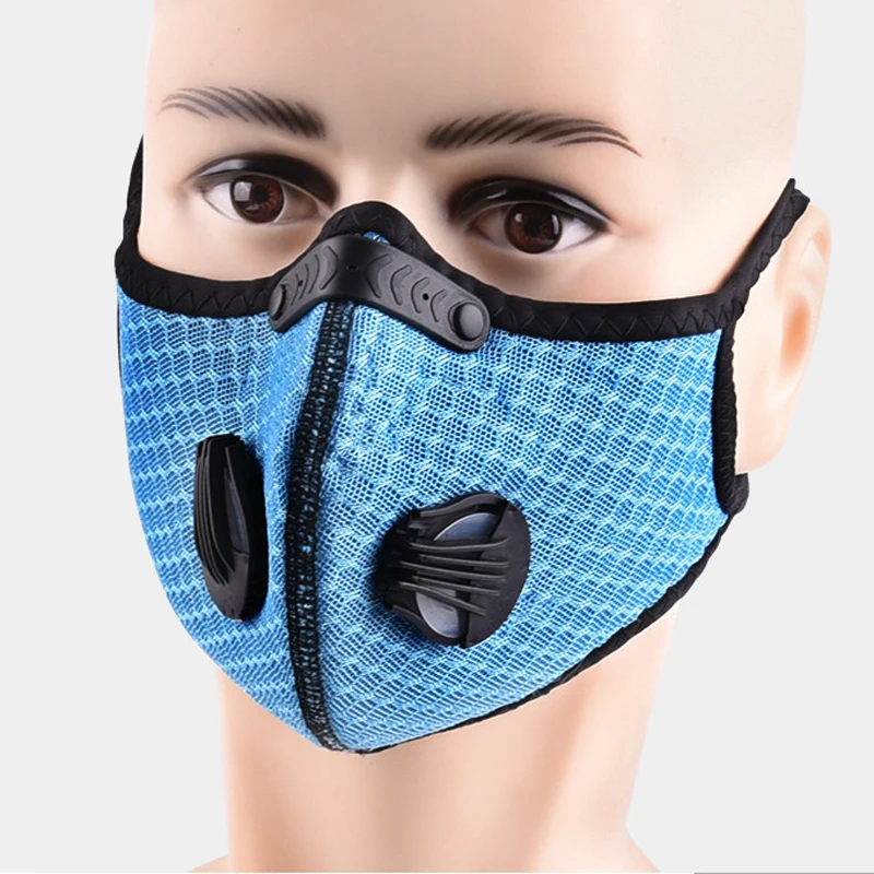 Взрослые велосипедные спортивные маски для лица рта PM2.5 активированный уголь