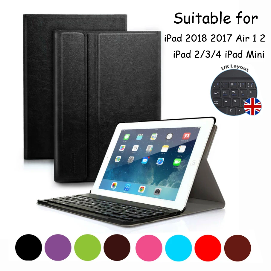 Смарт чехол подставка для IPad 2/3/4 со съемной Беспроводной Bluetooth клавиатура