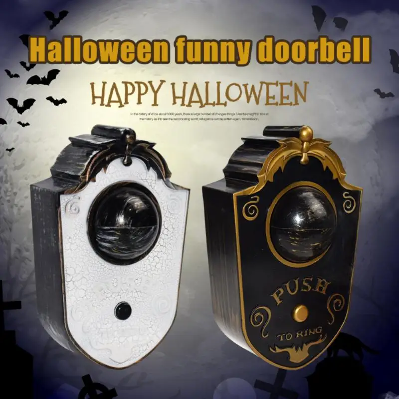 

Novelty Doorbell Halloween Door Decorations Horror Props Creepy Eyes Doorbell Haunted House Escape Home Bar Scary Rotating Eyes