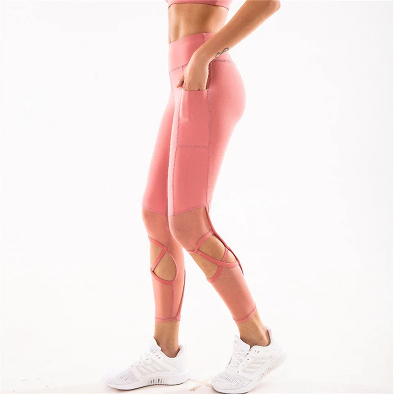 Oyoo серые леггинсы с вырезами для йоги высокой талией фитнеса спортивные штаны