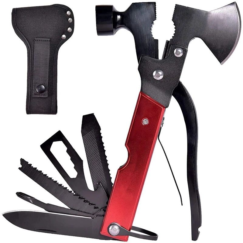 

Многофункциональное оборудование для кемпинга, 18 в 1 многофункциональные инструменты для аварийного побега, красный Кемпинг