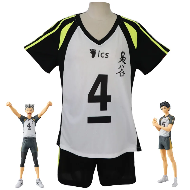 

No.5 Akaashi Keiji No.4 Bokuto Koutarou волейбольная форма косплей Haikyuu Fukurodani Академия Джерси спортивные костюмы C42K143