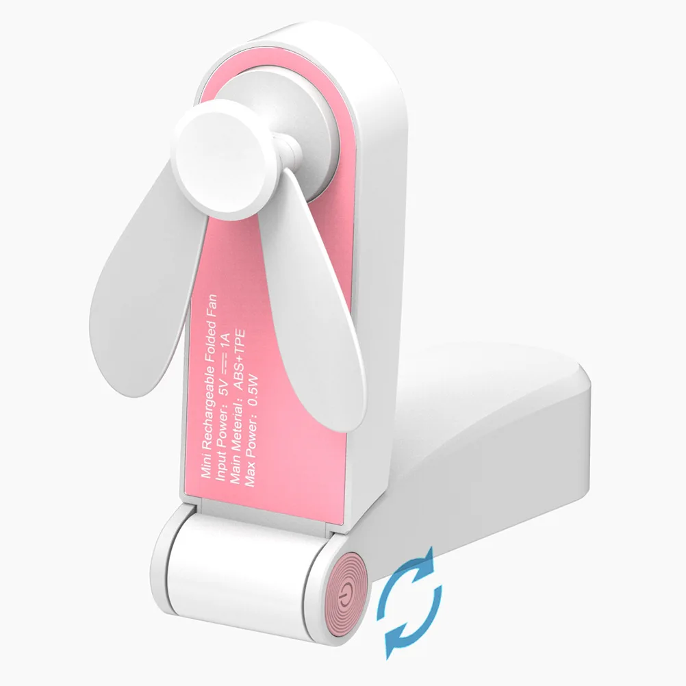 PINK Usb карманные складные вентиляторы, электрические портативные переносные маленькие вентиляторы, бытовые электрические приборы, настольный электрический вентилятор, инструменты для улицы - Цвет: PINK