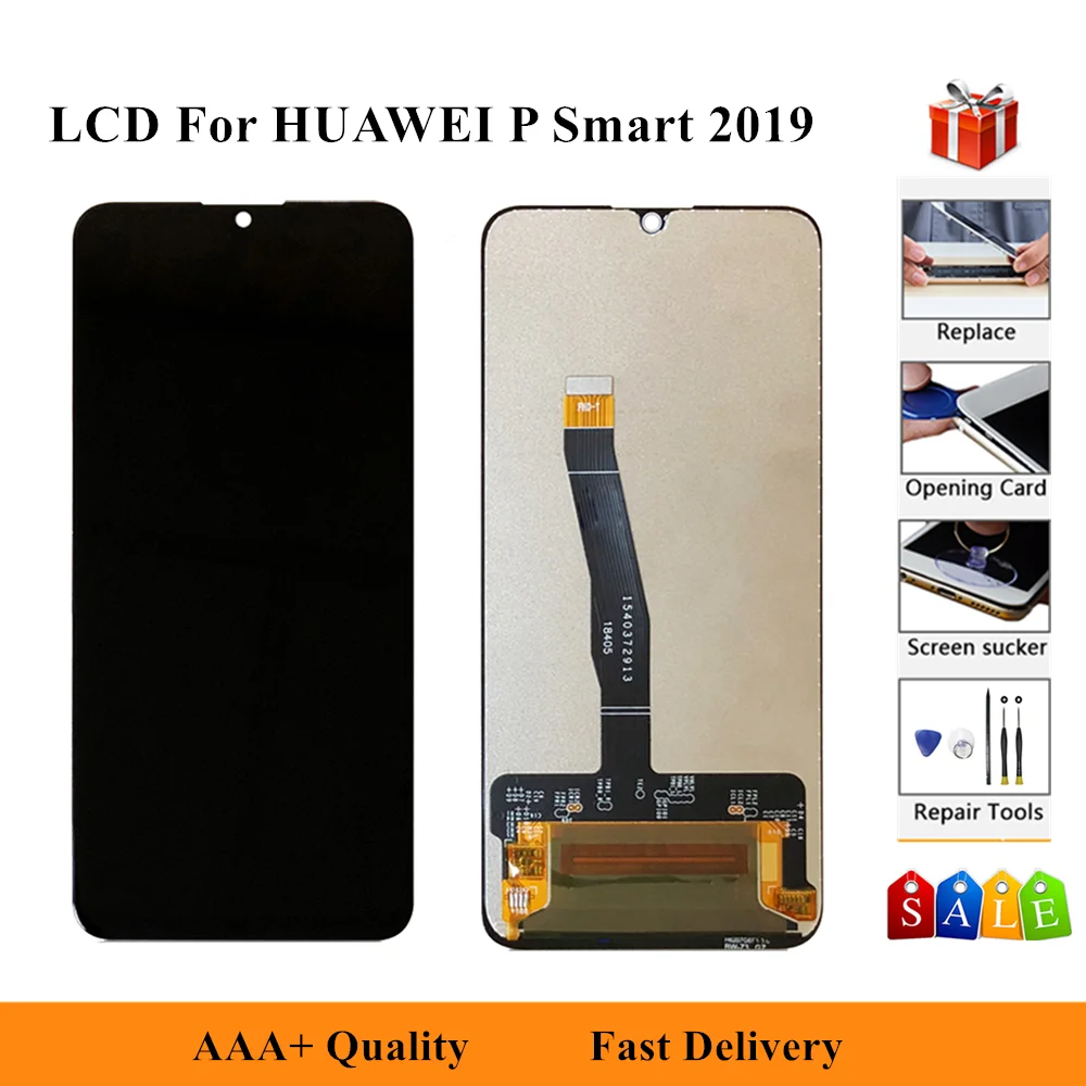 

ЖК-дисплей для Huawei P Smart 2019 телефон с сенсорным экраном цифровой преобразователь в сборе