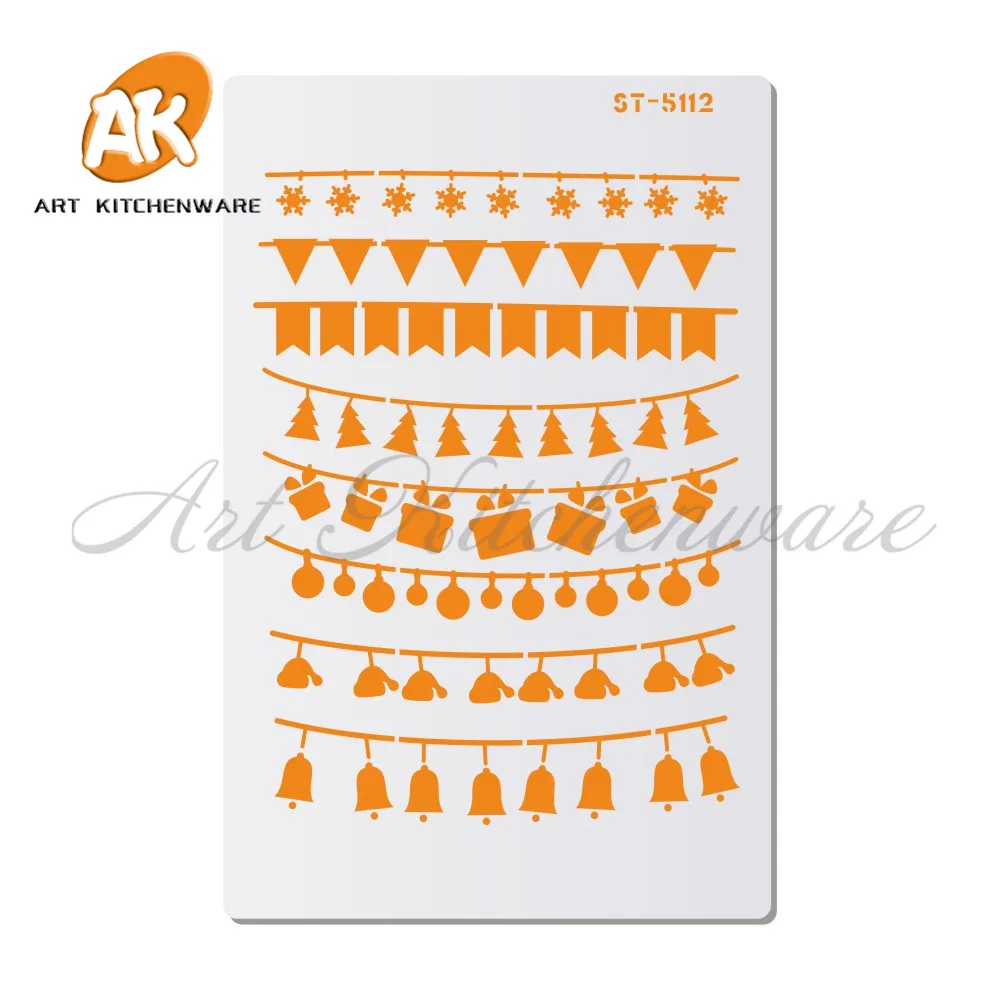 Счастливого Рождества трафарет для стен картина штамп скрапбукинга альбом