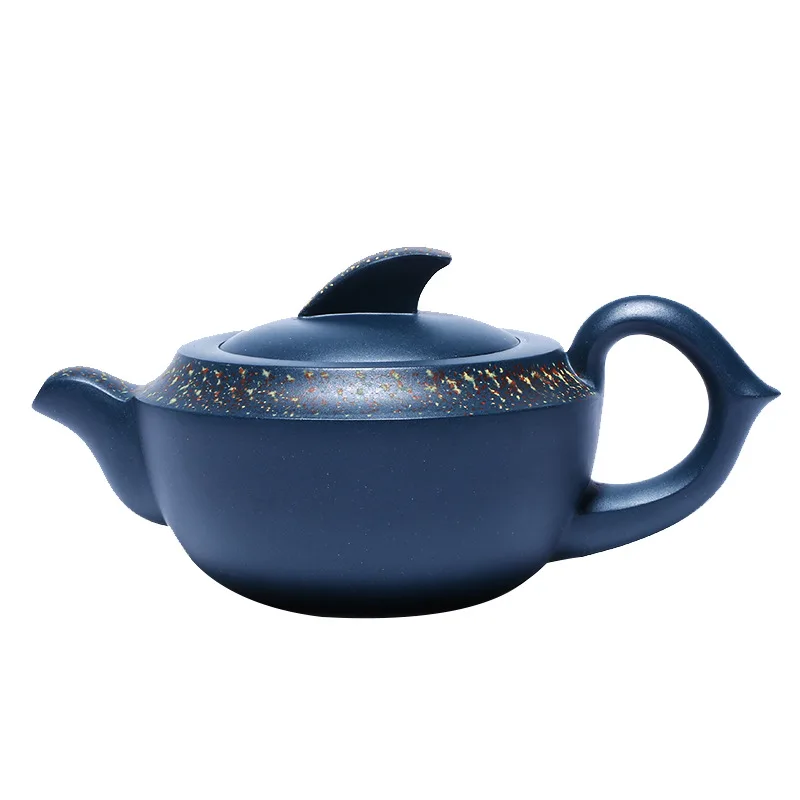 

Yixing purple clay teapot, wind teapot, Zhou Guojun
