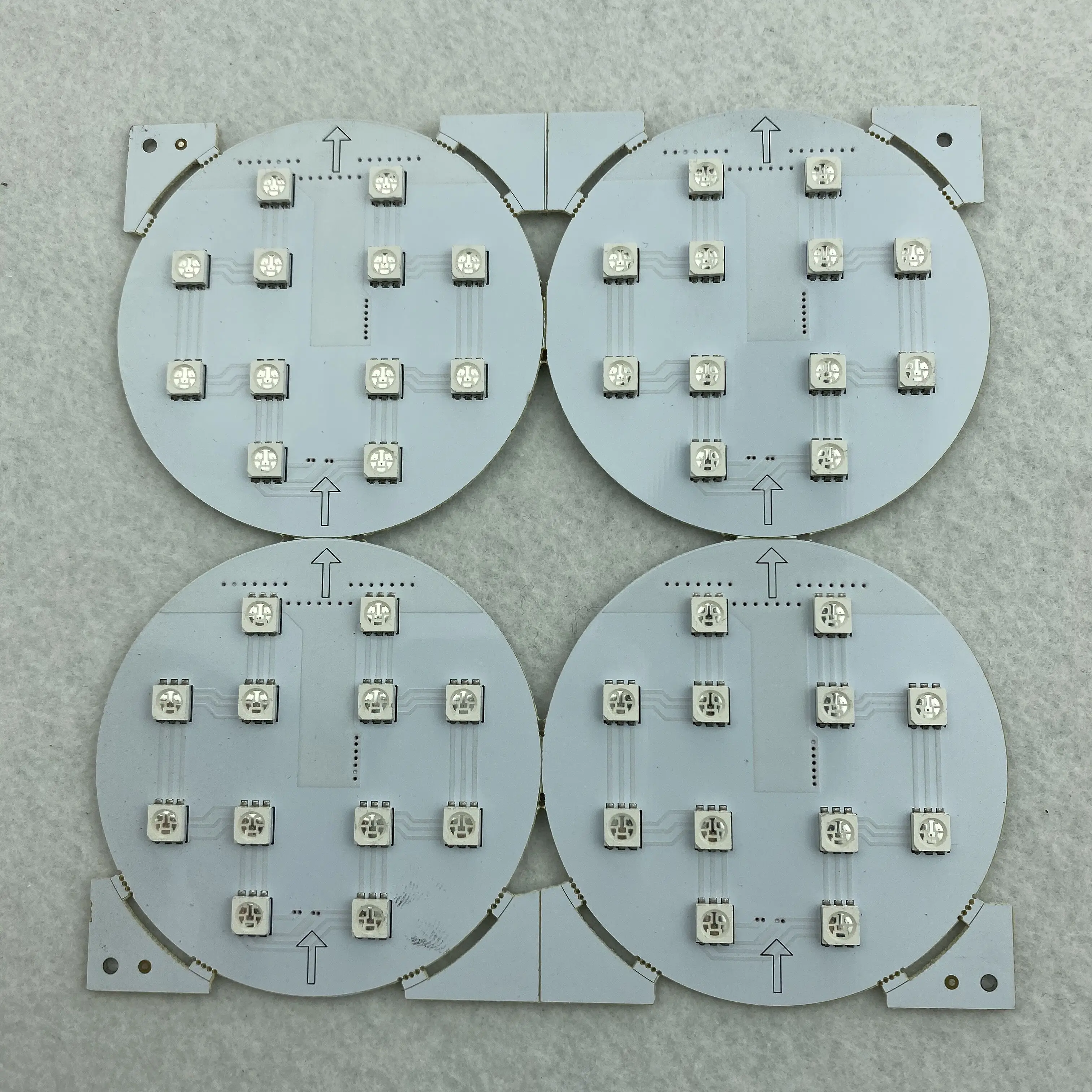 

DC24V UCS2903 светодиодный pixe PCBA; 12 шт. 5050 SMD RGB светодиодный, 2,88 Вт; диаметр 64,5 мм