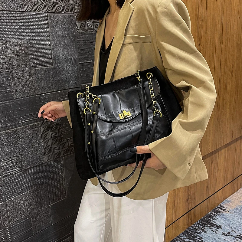 

YILIAN High sense of stone handbag women's soft leather fashion versatile large capacity one shoulder cross-body bag