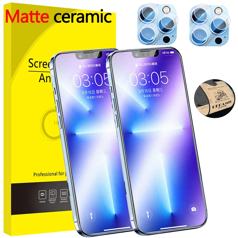 аксессуары для iphone 14 pro мягкое матовое керамическое стекло на кристале 13 пленка