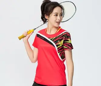 China Women Badminton shirts ,Children Tennis T-Shirts , T-shirt Table Tennis female , Tennis Train game shirt Clothes for women