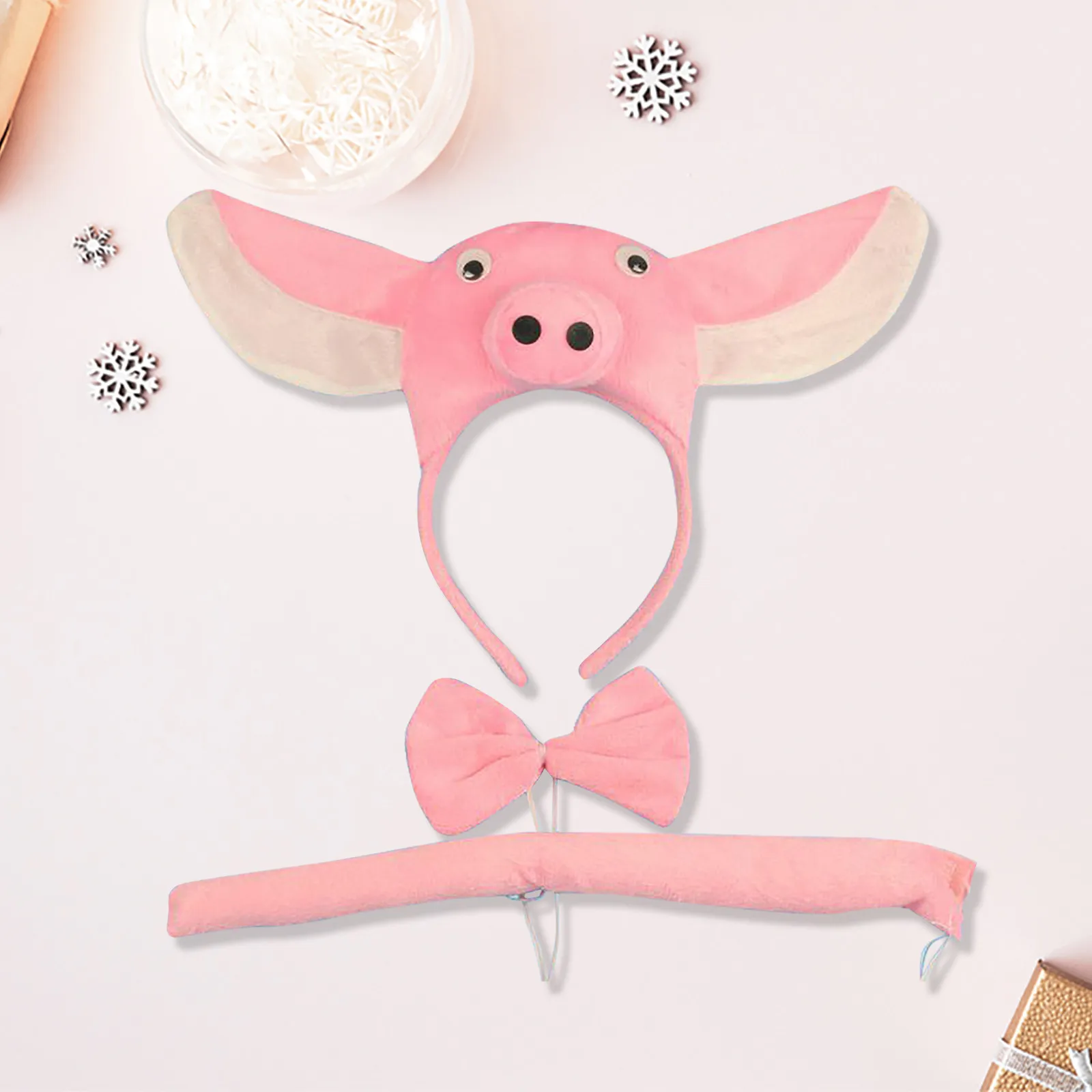 

NEW Cospaly Cow Toy Animal Headband Bow Tie Hat Set Children's Day Head Decoration Headband Birthday Party Xmas Gifts #2021
