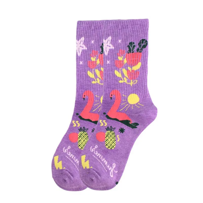 

10 Pairs/lot Creative Trend Fashion Couple Skateboarding Jacquard Cotton Men Socks Women Funny Cute Knitted EUR38-42
