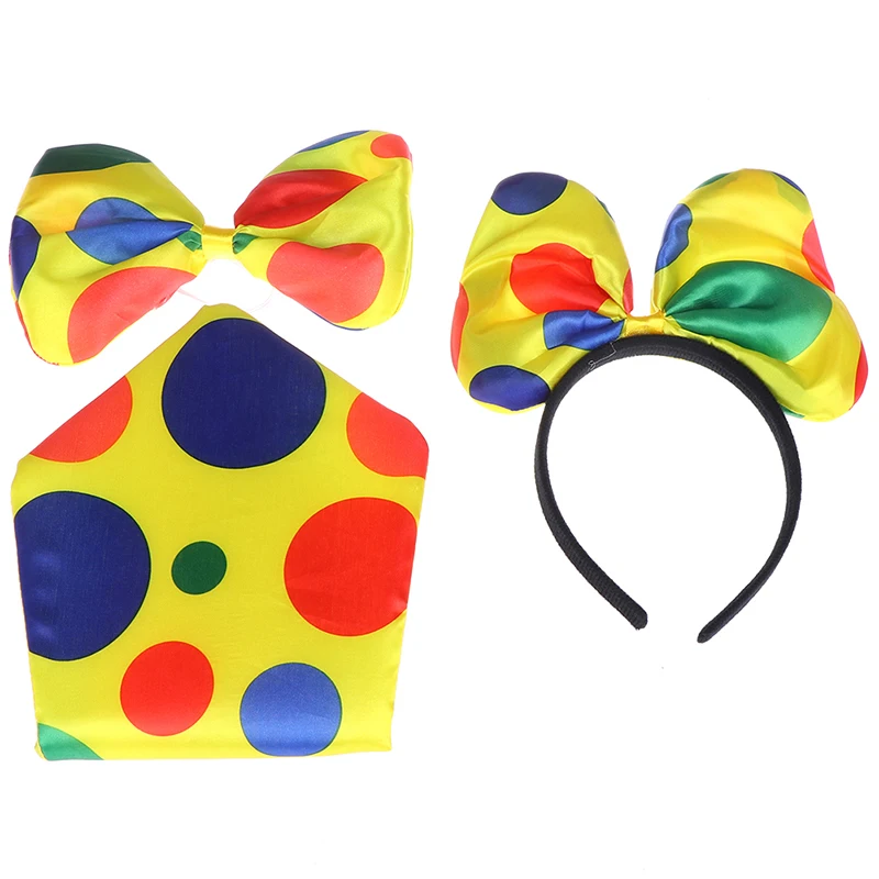 1 шт. вечерние забавные галстуки бабочки в крупный горошек клоунский галстук для