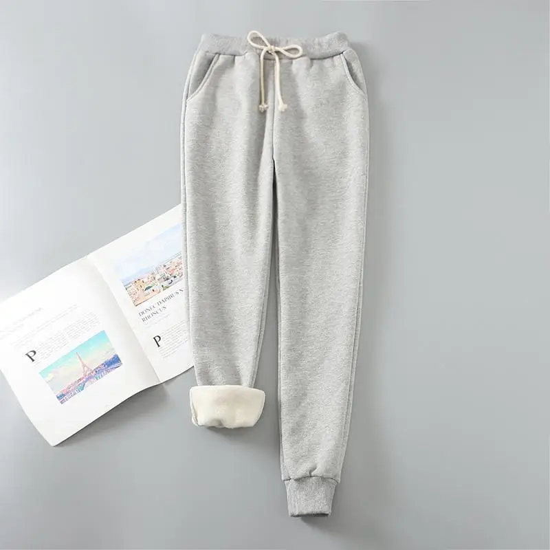 

Winter Women Fleece Velvet Thick Trousers Women High Waist Warm Thick Harem Pants Women's Casual Loose Pants M118
