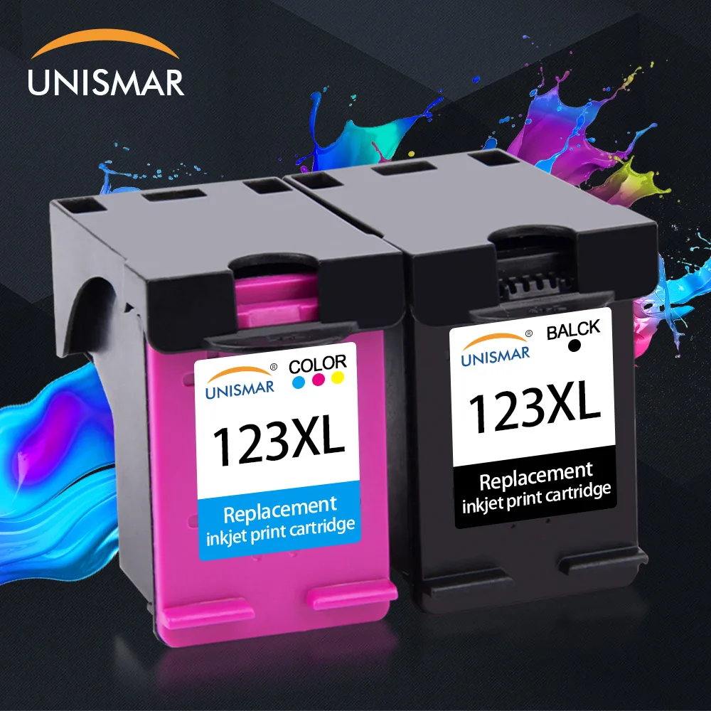 Чернильный картридж Unismar 123XL Восстановленный для принтера HP 123 XL Deskjet 2620 1110 2130 2133 2132