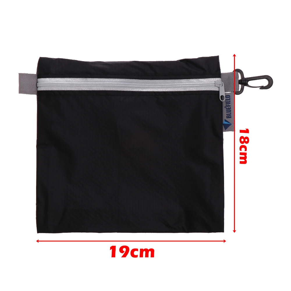 

1PC Coated Fabric Waterproof Zipper Hook Storage Bag Outdoor Camping Hiking Travel Cosmetic Bag Pocket Pouch Organizer