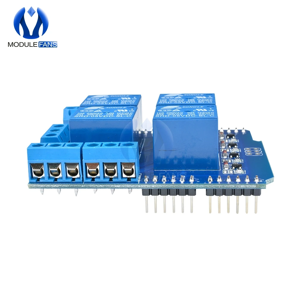5 В 4 канала канальное реле Swtich Shield V2.0 плата Расширения для Arduino UNO R3 модуль