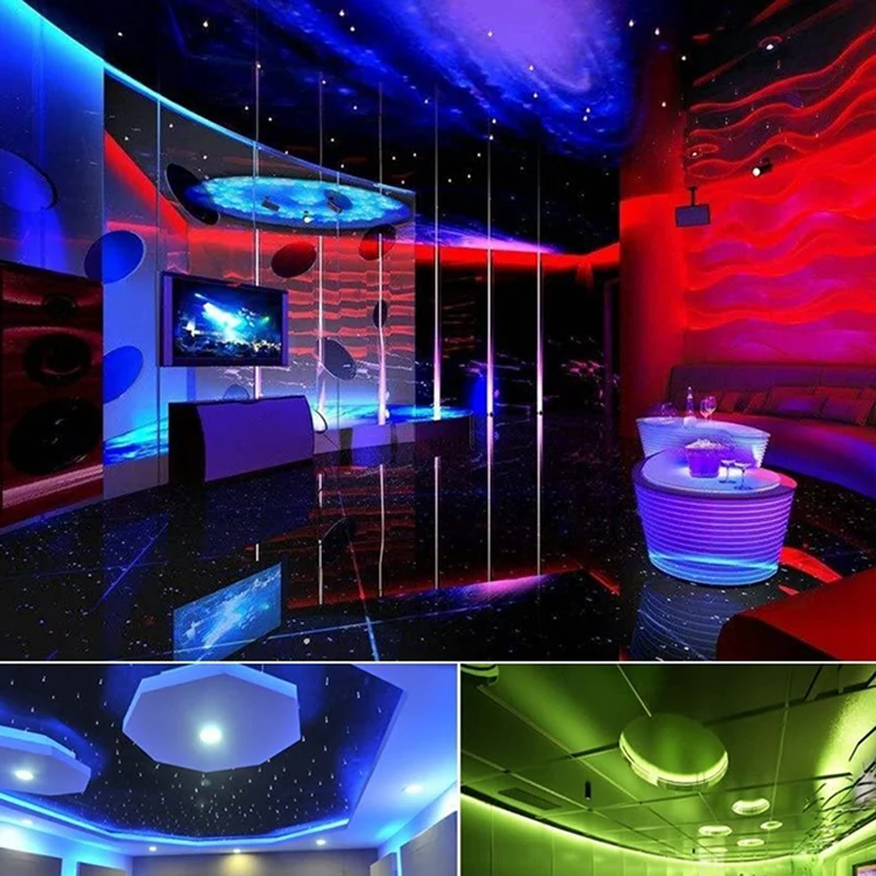 

LED Flexible Strip Lights, 16.4Ft 300Leds Waterproof Adhesive Light Strips RGB Color Changing SMD 3528 EU Plug